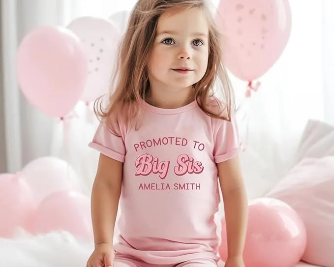 Promote To Big Sister Big Brother - Personalized Kids Shirt - Dikila D.A