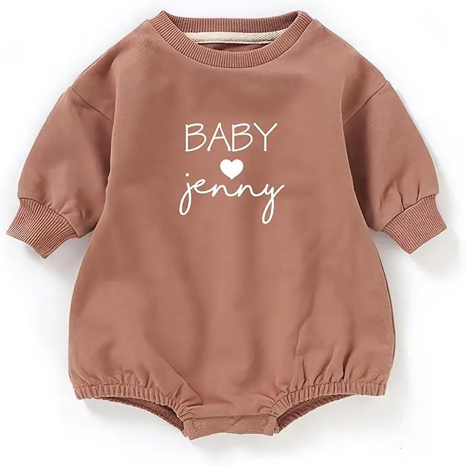 Baby With Name - Personalized Baby Bubble Romper - Best Gifts For Newborn (Baby Love) - Dikila D.A