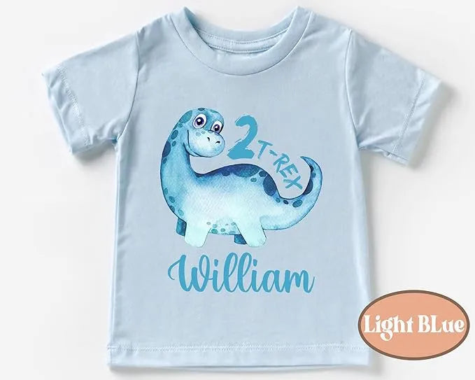 Dinosaur Two T-Rex Toddler Shirt - Personalized Kids Shirt - Gift For Kids - Dikila D.A