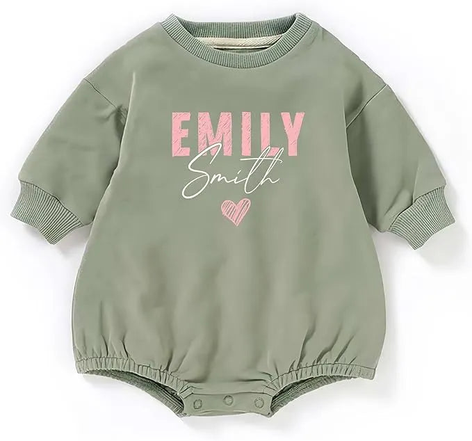 Bubble Bodysuit With Name - Personalized Baby Romper - Best Gifts For Newborn Boys and Girls - Dikila D.A