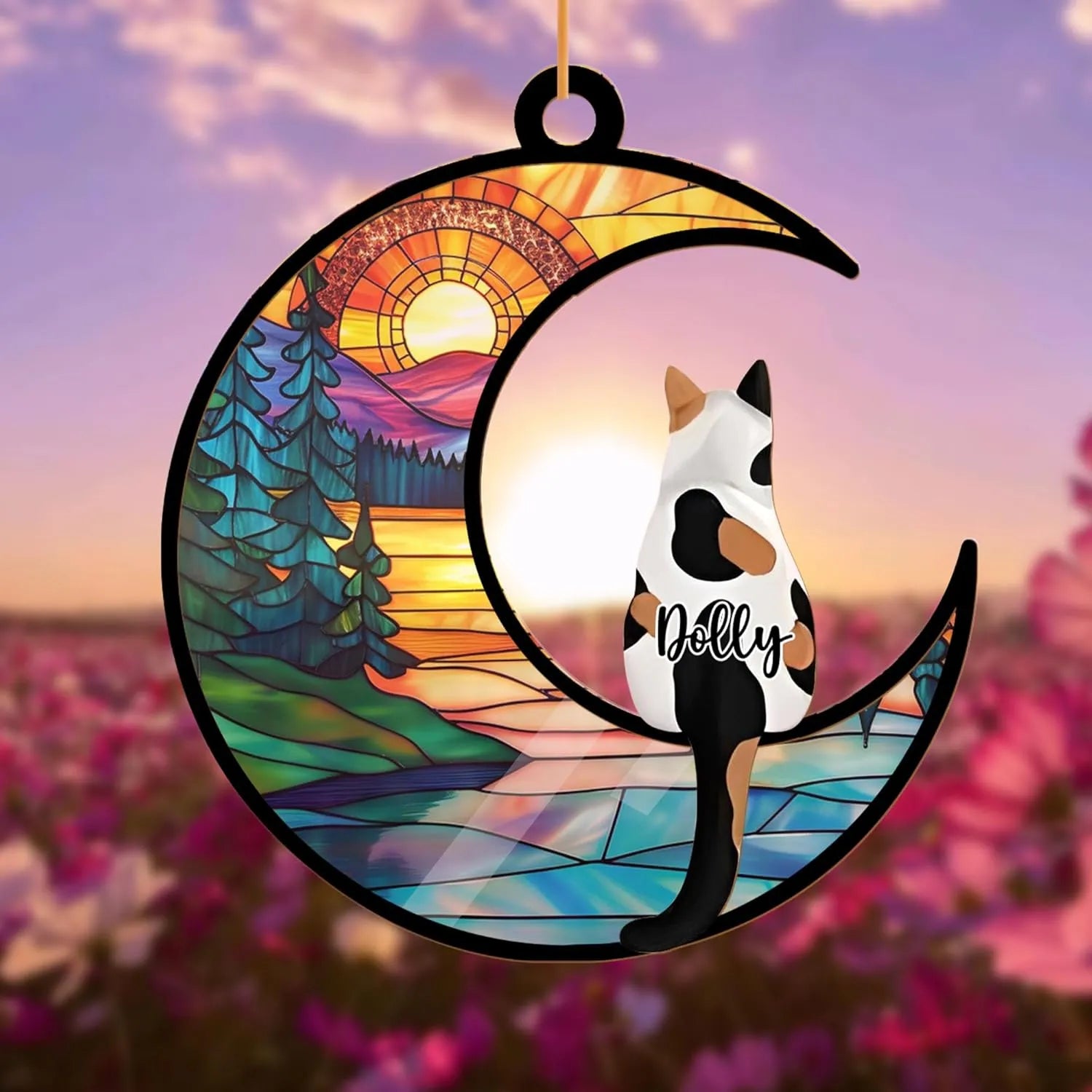 Cat Memorial Suncatcher - Custom Name Cat - Cat Loss Gift, Remembrance Gift - Dikila D.A