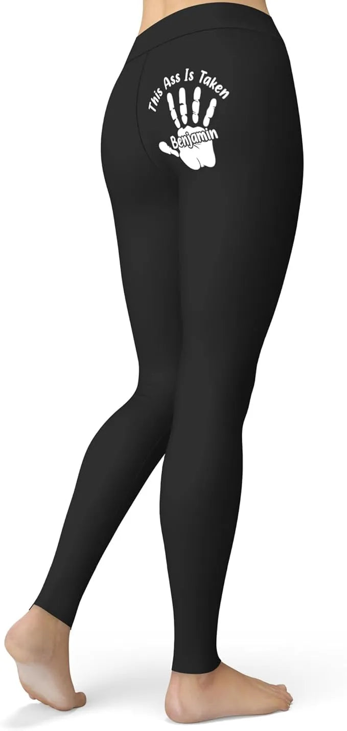 This Ass Is Taken - Personalized Leggings for Women - Funny Gag Gifts Leggings For Wife Girlfriend - Dikila D.A