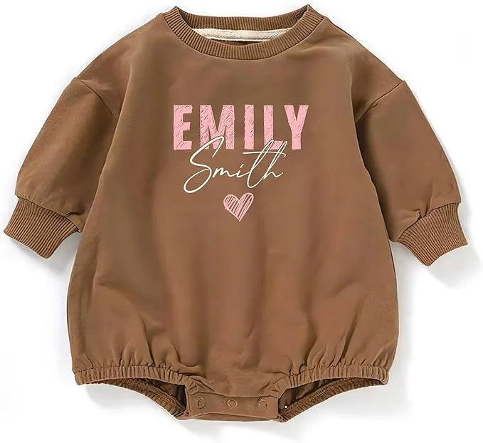 Bubble Bodysuit With Name - Personalized Baby Romper - Best Gifts For Newborn Boys and Girls - Dikila D.A