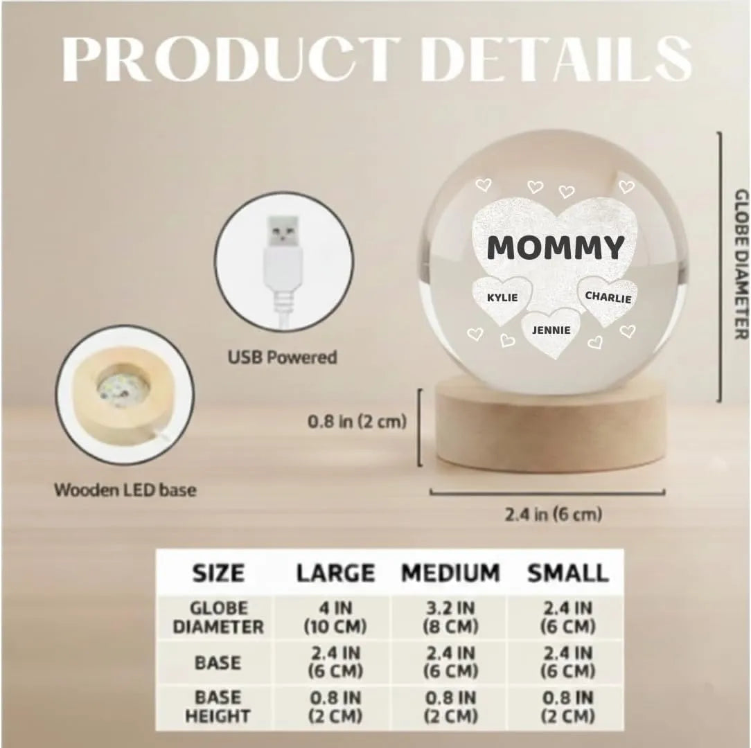 Personalized Night Light Gift - Gift For Mom, Grandma - Dikila D.A