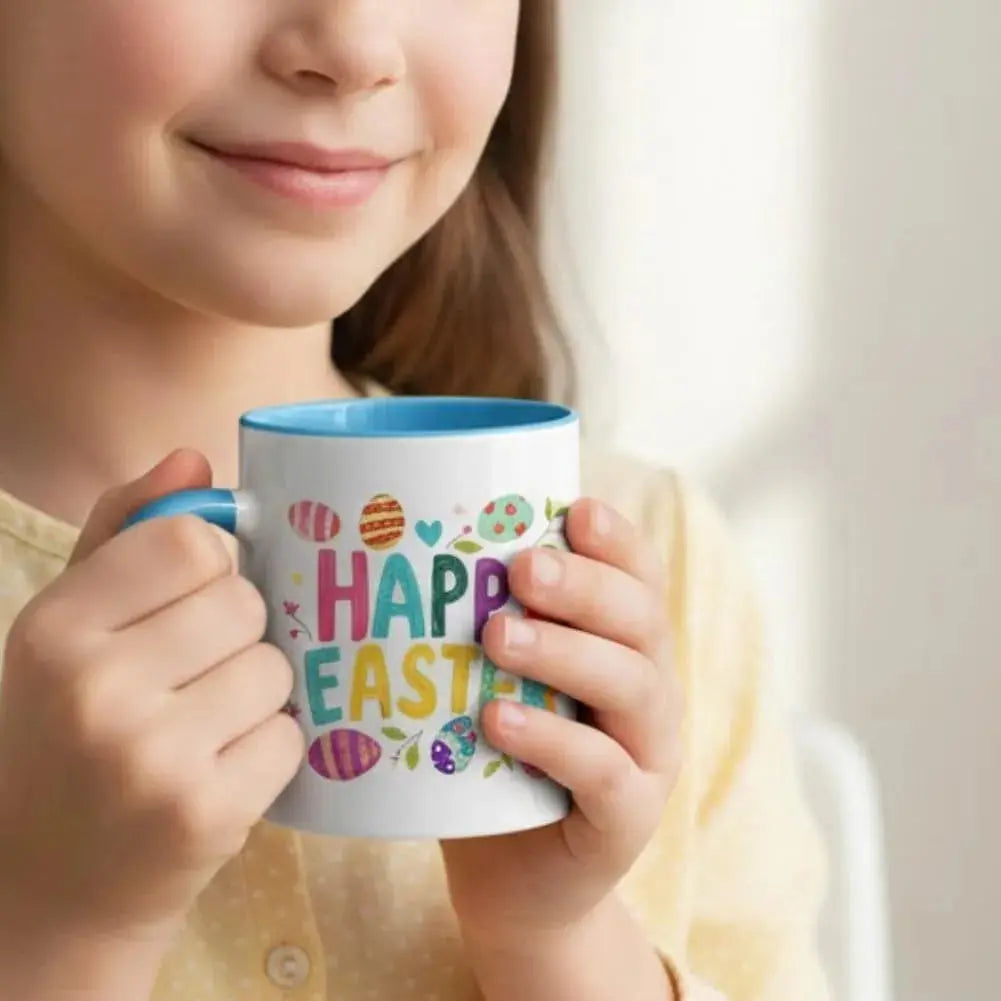 Colorful Easter With Bunny & Egg - Personalized Coffee Mug - Gift For Kids And Loved Ones - Dikila D.A