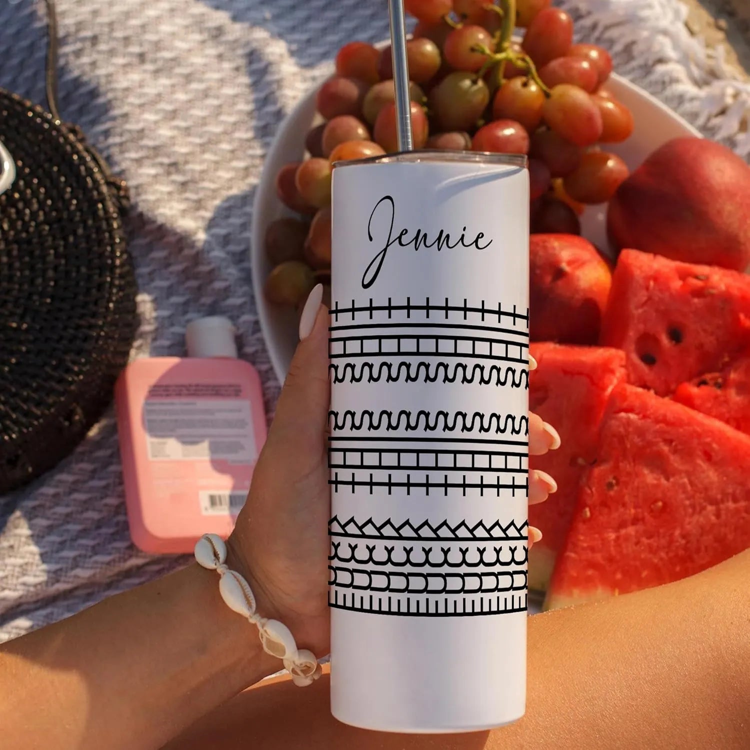 Fu*k This Sh*t Hidden Message - Personalized Skinny Tumbler - Dikila D.A