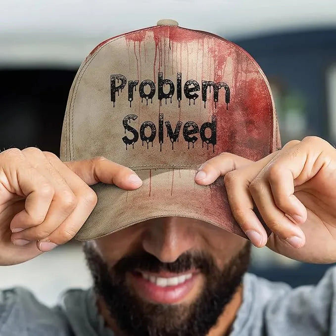 Funny Problem Solved - Personalized Baseball Cap Custom Name - Dikila D.A