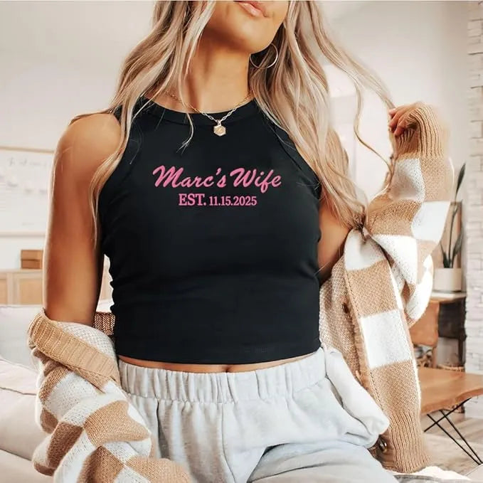 The Groom's Wife - Personalized Tank Top and Shorts - Wedding Gift Set For Women - Dikila D.A