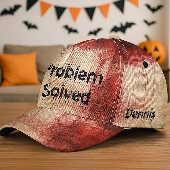 Funny Problem Solved - Personalized Baseball Cap Custom Name - Dikila D.A