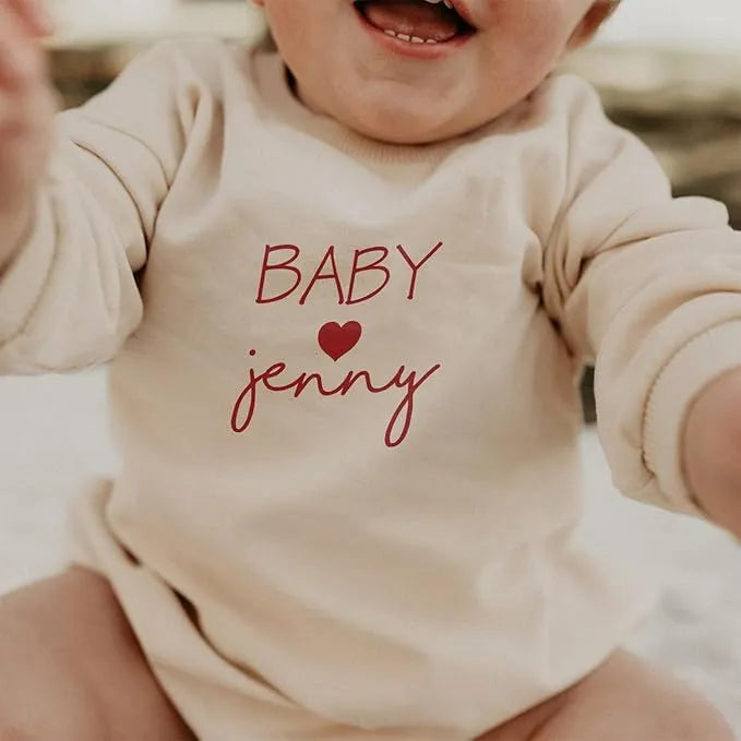 Baby With Name - Personalized Baby Bubble Romper - Best Gifts For Newborn (Baby Love) - Dikila D.A