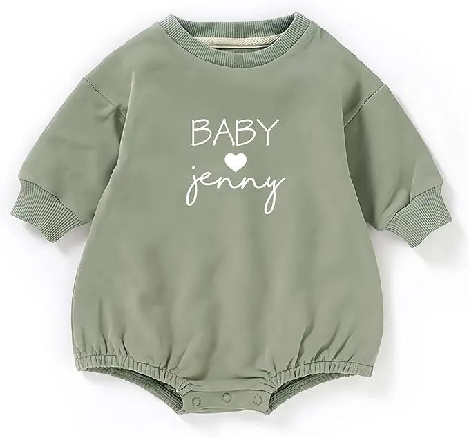 Baby With Name - Personalized Baby Bubble Romper - Best Gifts For Newborn (Baby Love) - Dikila D.A