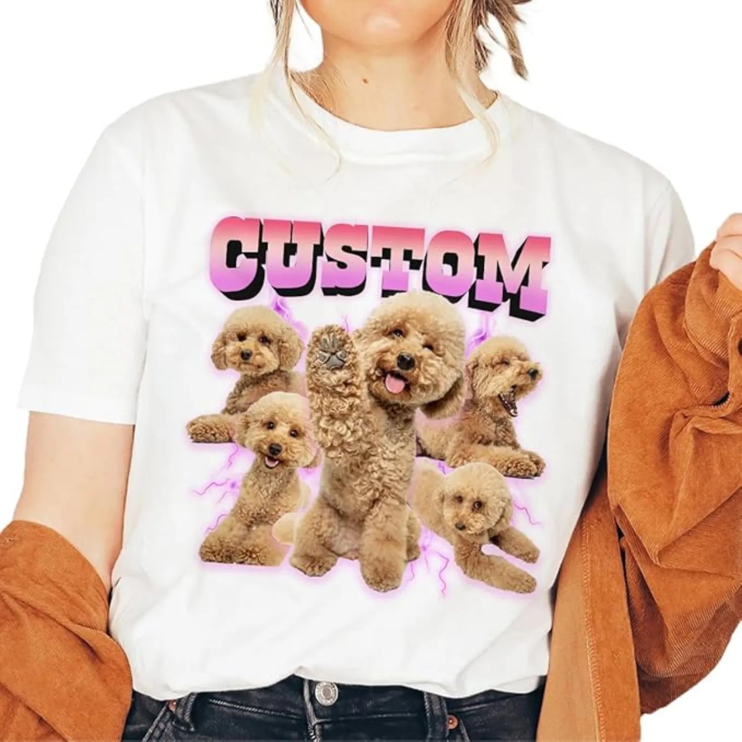 Dogs with Name And Photo T-Shirt - Custom Pets T-Shirt - Lover Pets Tee - Dikila D.A